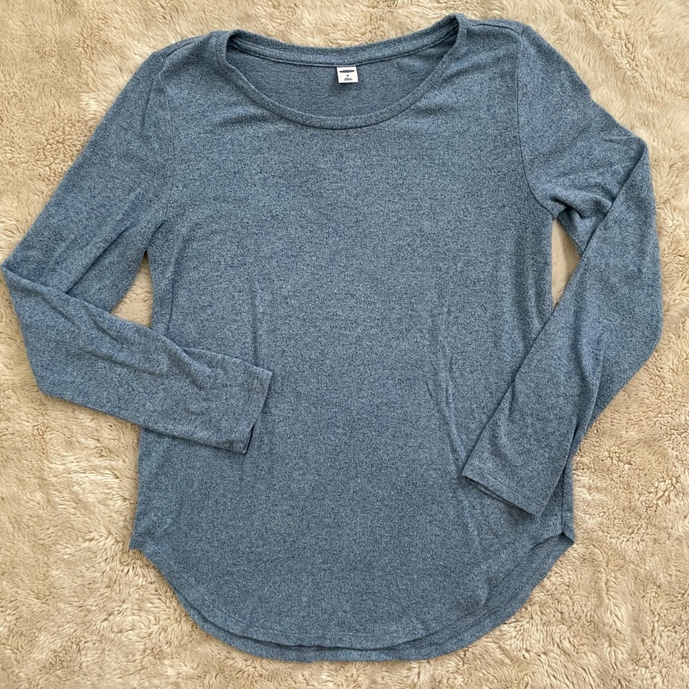 Old Navy Blue Long-sleeve T Shirt (Size M)